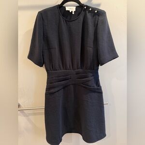 BA&SH Short Sleeve Blue Dress Size Medium
